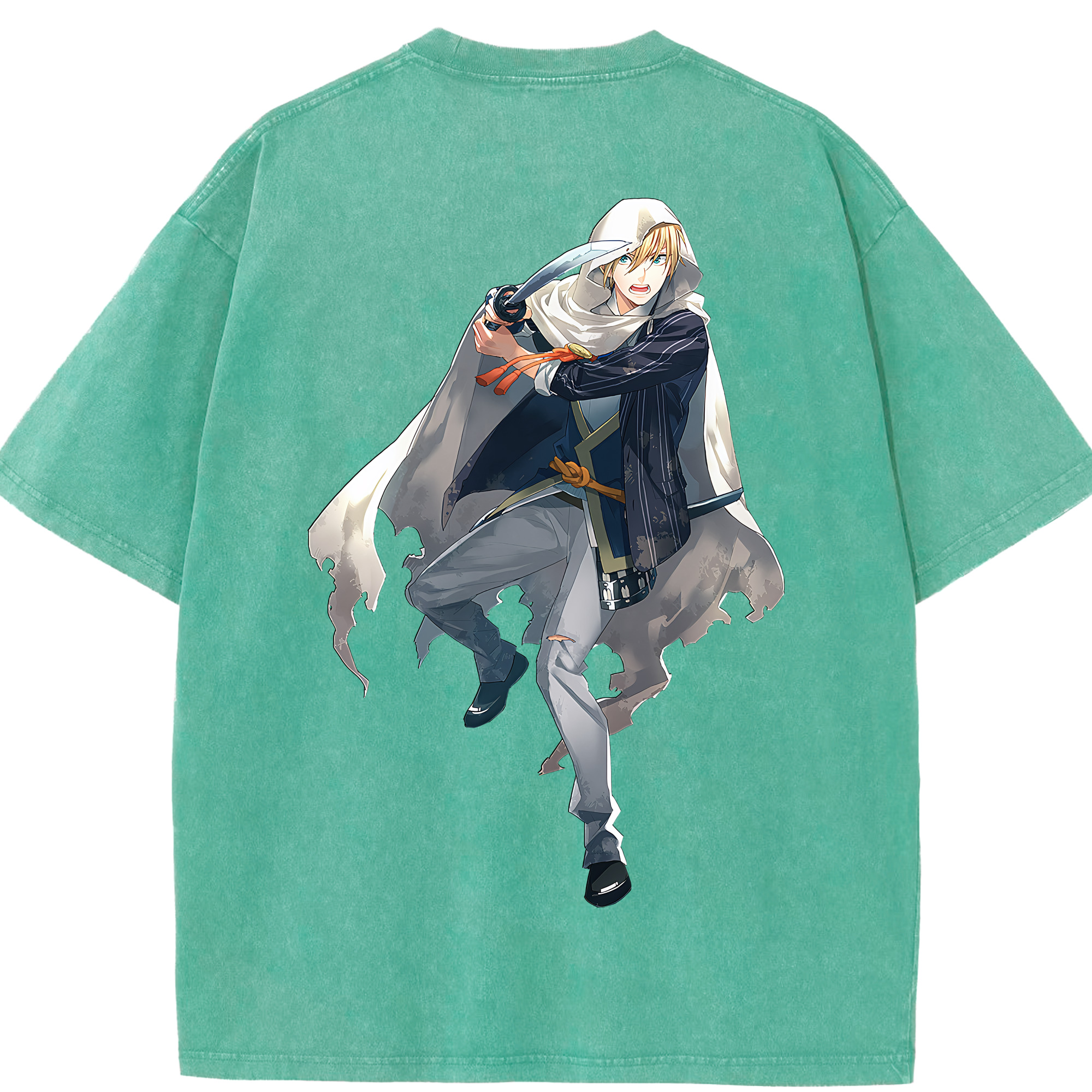 （画像用） 刀剣乱舞 Touken Ranbu 綿100% ヴィンテージ風 半袖Tシャツ（背面プリント）
